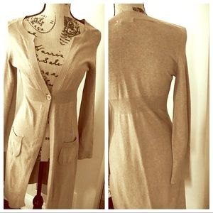 BCBG MaxAzria Long Button up Sweater, S